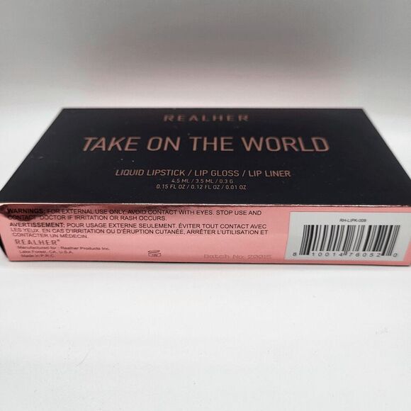 REALHER "Take On The World" Lip Kit – 3-Piece Set – NEW IN BOX - Picture 5 of 6